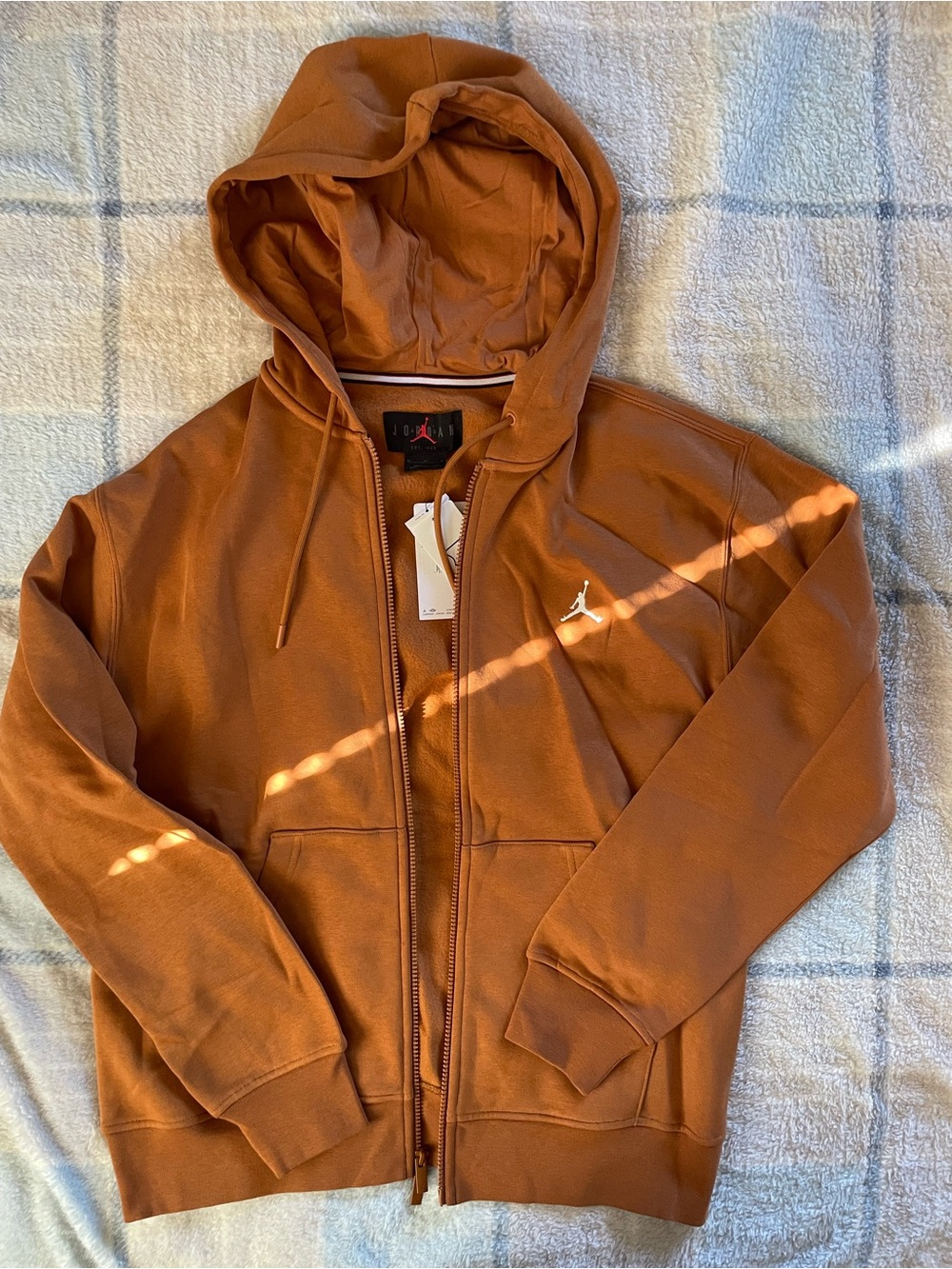 Jordan Brown Full-Zip Hoodie Sweatshirt